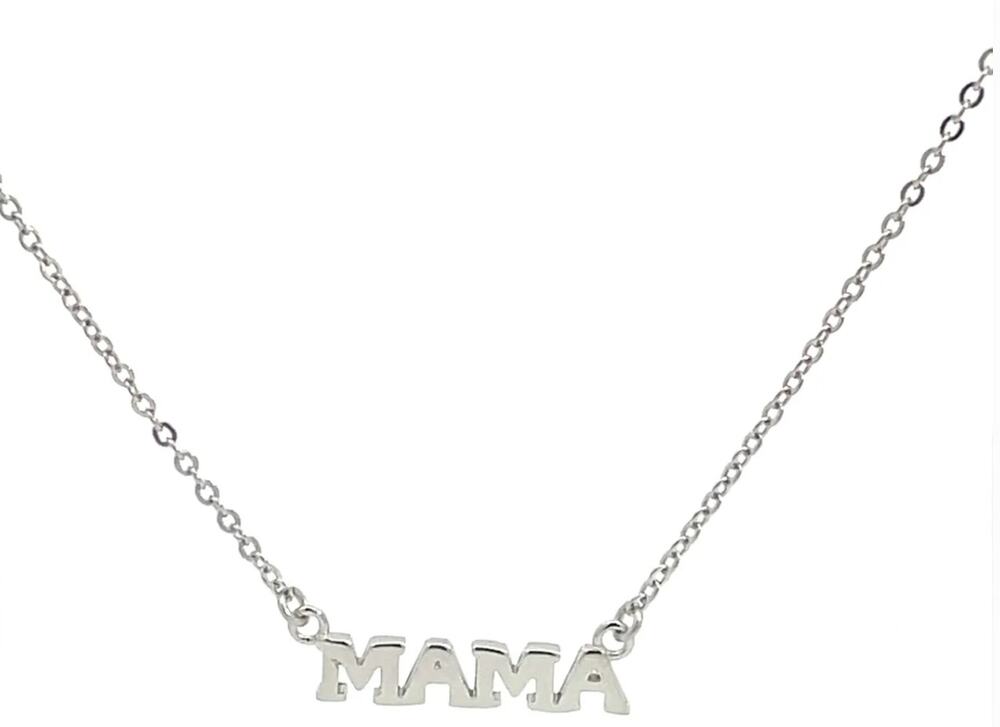 Mama Necklace, 925 Sterling Silver Dainty Link Chain gifts for her